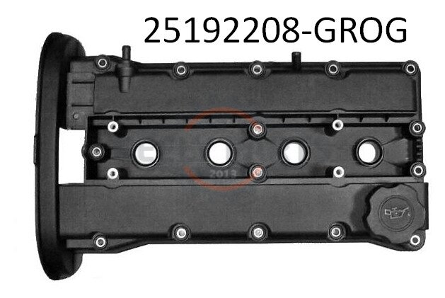25192208 Крышка клапанов Шевроле Авео без трубки Лачетти 1,6 до 2005г, Ланос 1,6, Нексия 1,5-1,6 16 кл, Авео grog Корея Шевроле Авео