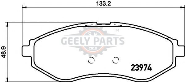 8DB355011251 Тормозные колодки Шевроле Авео пер. Chevrolet Aveo 06- (akebono) Шевроле Авео