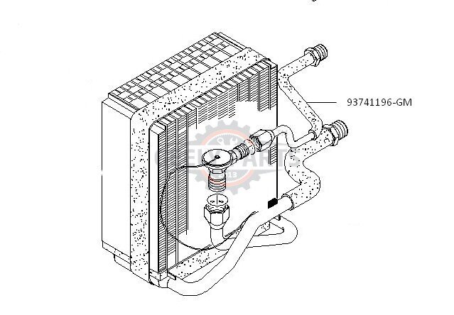93741196 Трубка испарителя Деу Матіз кондиционера Деу Матіз