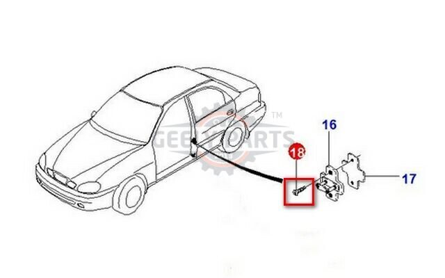 94501688 Винт фиксатора Шевроле Лачетти замка двери Lanos Шевроле Лачетти